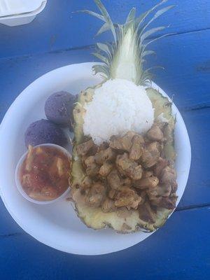 Teriyaki Chicken Pineapple Bowl