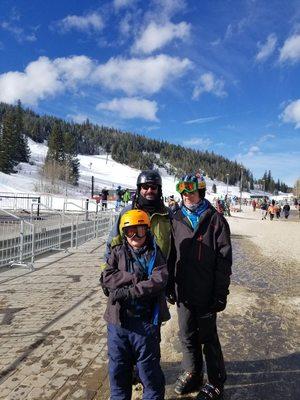 Relaxing at Winter Park with his boys - hooray for winter!