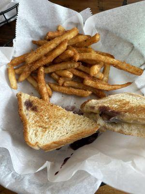 Gouda days grilled cheese and fries