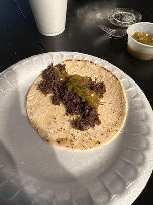 Barbacoa taco