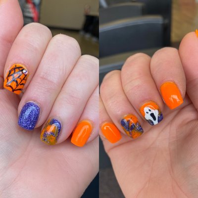 Halloween Dip Manicure by Trish