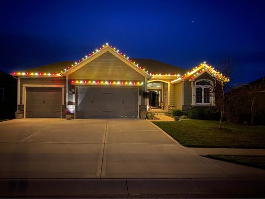 KC Chiefs colors for holiday lights!