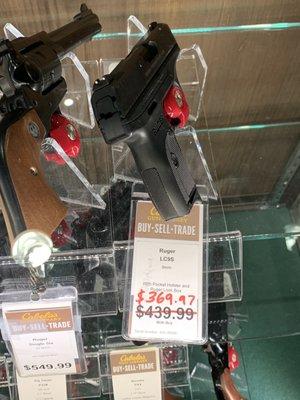 Used firearm marked at price for a brand new one