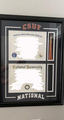 Diploma frame