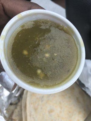 Salsa verde. spicy.