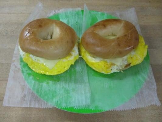 The Breakfast Bagels as described in the Specialties area.