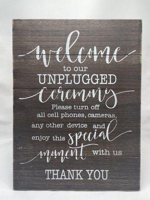 Unplugged Ceremony Sign