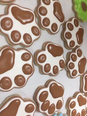 Our doggy themed bakery loves to make these fun paw print cookies!