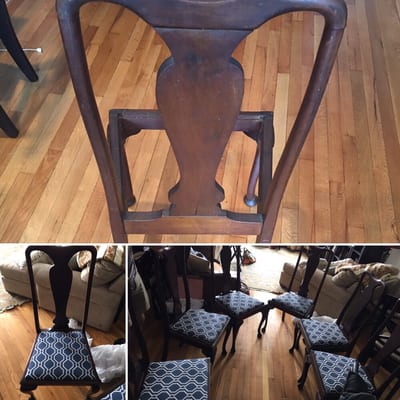 Chair repair, refinishing and reupholstery