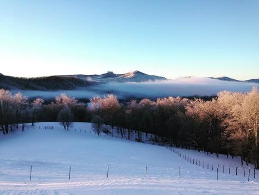 Winter view from The Farm House!  Just one of 5 cabins located within 3 miles of Banner Elk!
 www.bannerelkmtncabins.com
 Check us out!