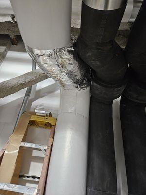 Duct wrap on a pipe???