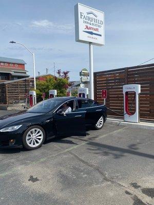 The Dalles supercharger station. Hood river.