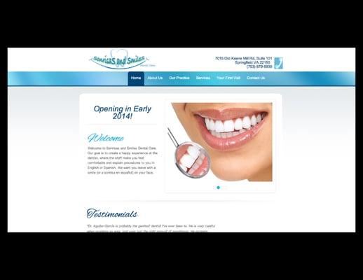 Website designed for Sonrisas & Smiles, Springfield, VA