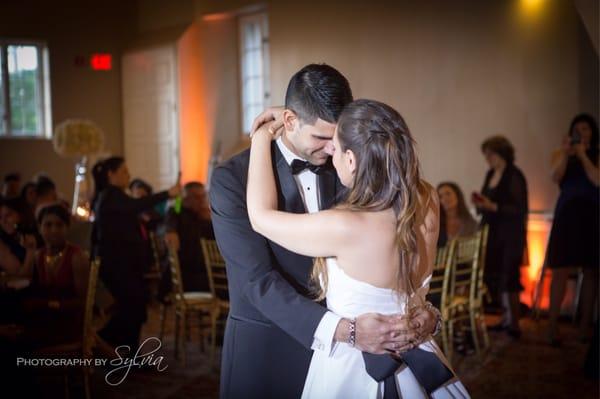 Spot lighted first dance