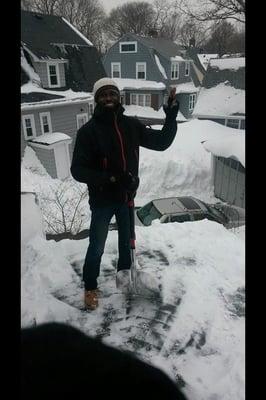 Cleaning the roof