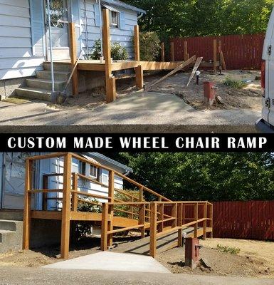 We create customized wheel chair ramps to suit people who are differently abled