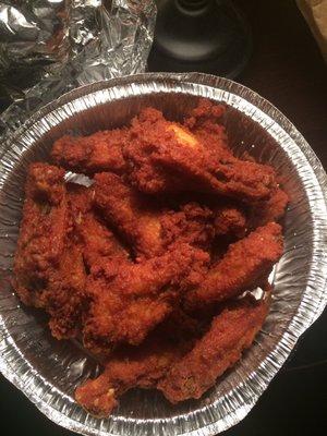 Buffalo wings (not spicy, a little salty)