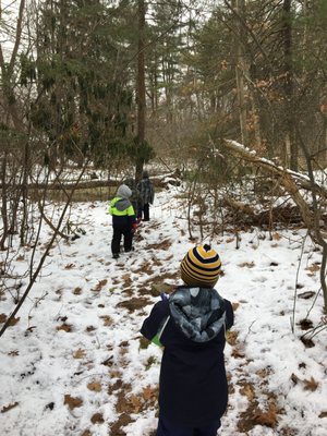 Exploring our nature trail is a favorite of the children.