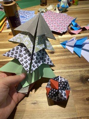 Origami tree and ball