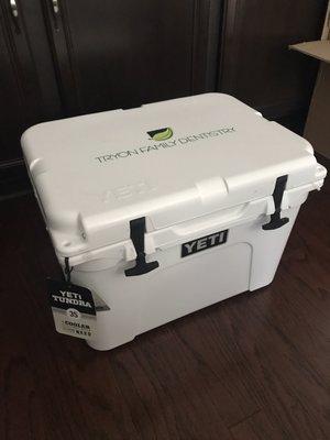 I won the raffle and this awesome Yeti cooler! So excited!