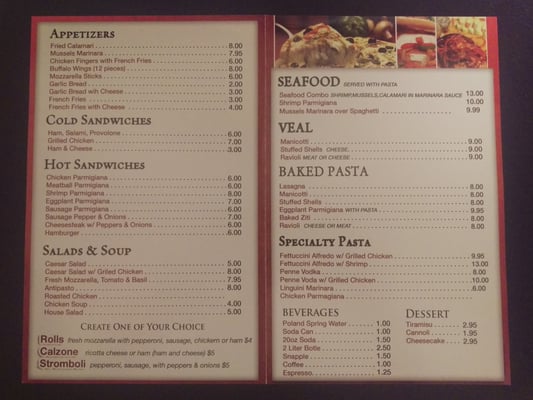 Father & Son Pizzeria - Menu 2 Back