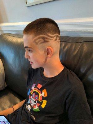 Massivekutt 6th grade graduation post-Covid reward haircut.