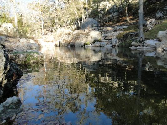 Natural water feature pond built near Austin, TX