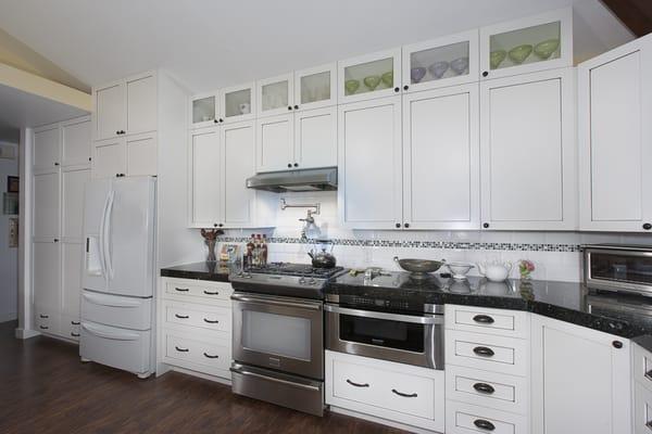 Mom's Kitchen! White lacquer with antique glazing