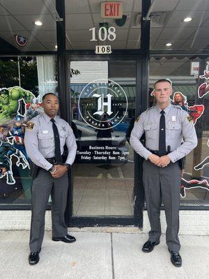 Best Barbershop in Sanford, NC cutting up our local state troopers! Thank you for protecting our community!