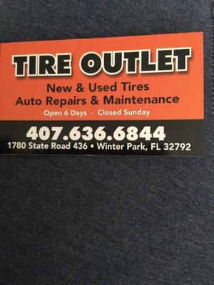 Tire Outlet Of Winter Park