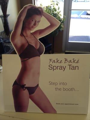 Spray tanning available. Fake Bake brand is the best on the spray tanning product on the market