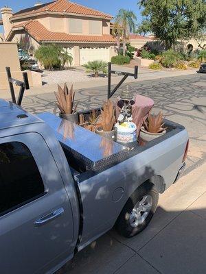 This client needed some heavy potted plants moved to their new house. There were lots more than this too!