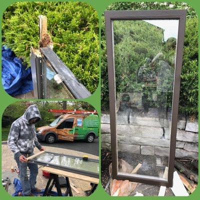 Wood window sash repair