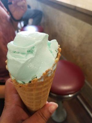 Cotton Candy on a waffle cone