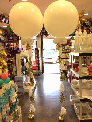 36" balloon with tassels