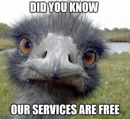 Yes our services are free!