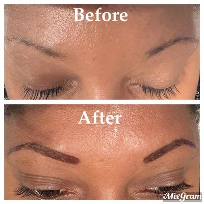 Before and After Of Brow Tint