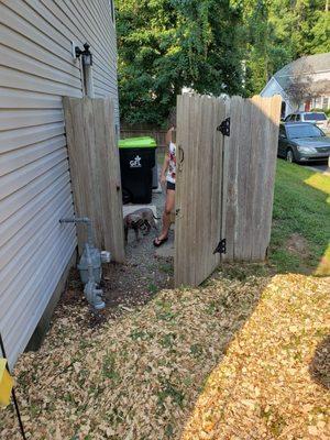 Its good we don't have to get into our back yard for that trash can on tomorrow's trash day Butch.