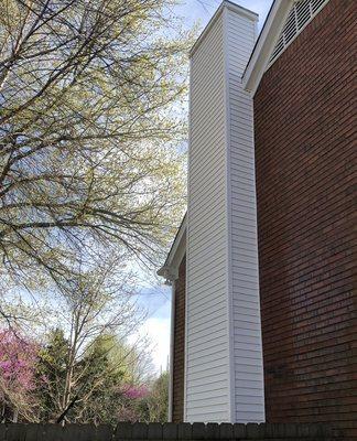 After  Vinyl Siding Chimney