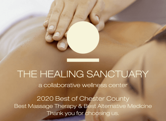 2020 Best of Chester County - Best Massage Therapy and Best Alternative Medicine!