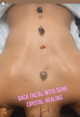 Gem stone back facial