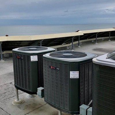 HVAC Units on Rooftop at the Beach