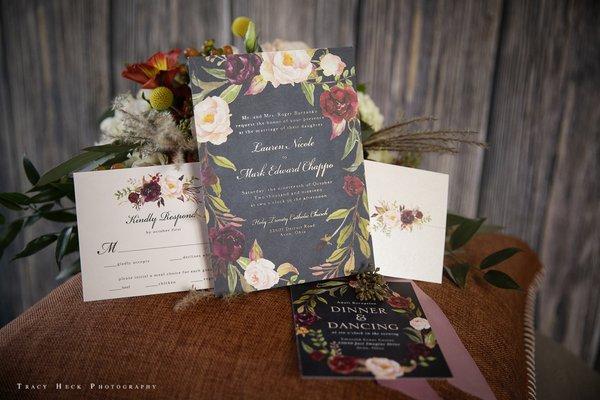 Wedding invite by Paper Trails
 Photo by Tracy Heck Photography