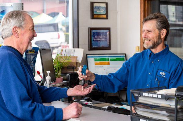 We believe in old-fashioned customer service, and are confident you'll enjoy your visit here at ONB!