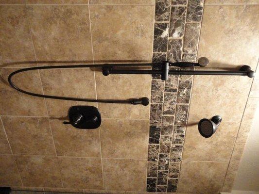 Full shower replacement installation.