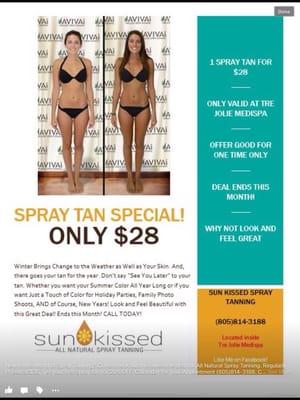 And they have All Natural Spray Tanning too!