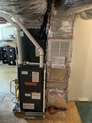 A 93% efficient propane furnace I recently installed when a customers oil furnace finally died