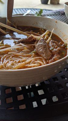 Spicy sate (lemongrass) pho with beefsteak