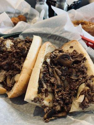 Mushroom Philly cheese steak