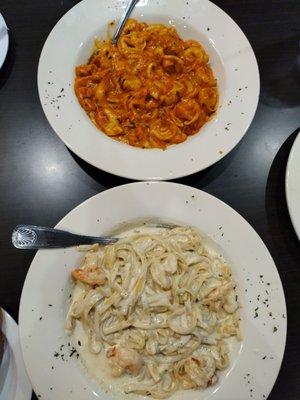 Shrimp Alfredo & cheese tortellini